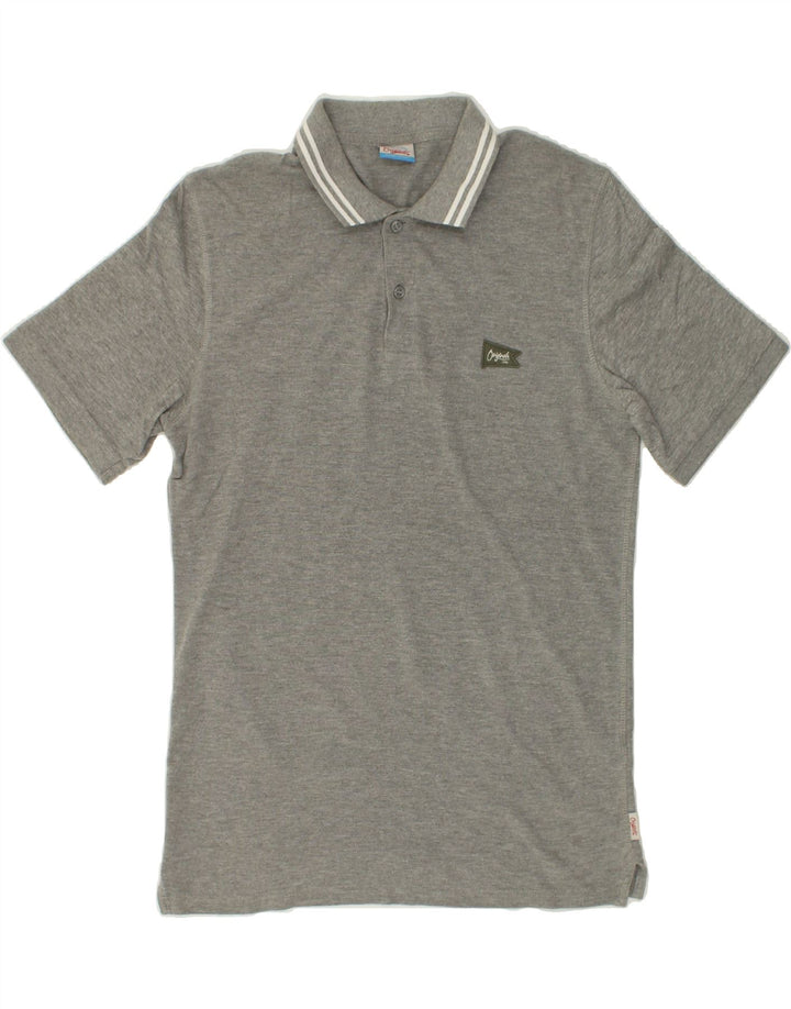 JACK & JONES Mens Polo Shirt Medium Grey Cotton | Vintage Jack & Jones | Thrift | Second-Hand Jack & Jones | Used Clothing | Messina Hembry 