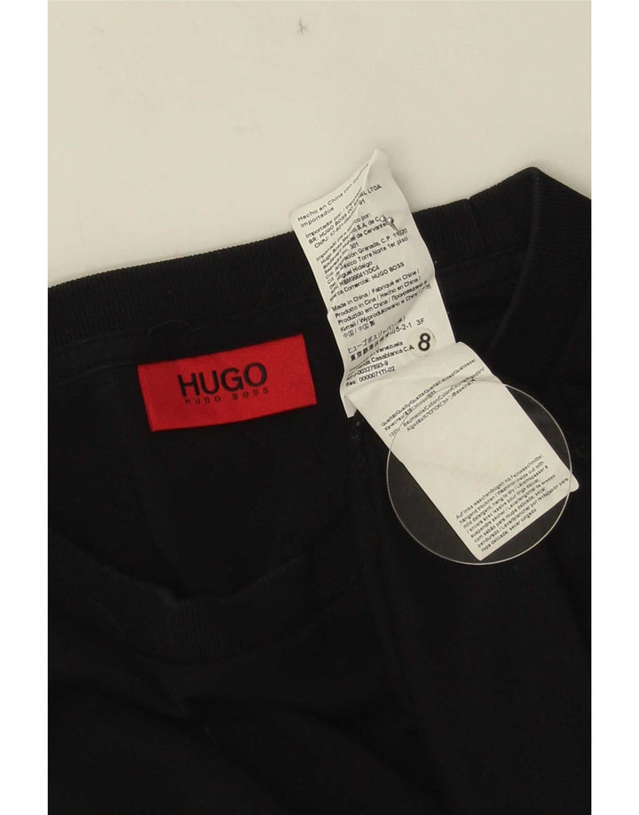 Hugo Boss Mens Graphic Sweatshirt Jumper Large Black Cotton