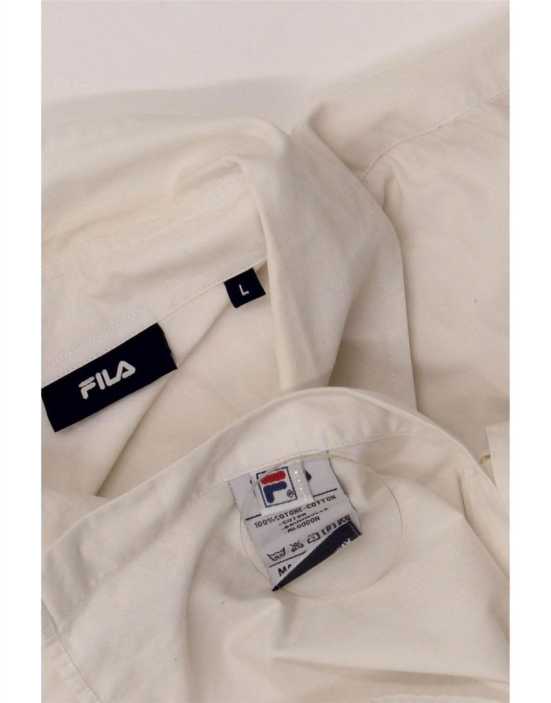 Fila Mens Shirt Large White Cotton