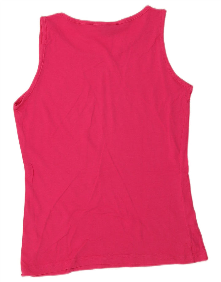 Lotto Womens Graphic Vest Top UK 12 Medium Pink Cotton