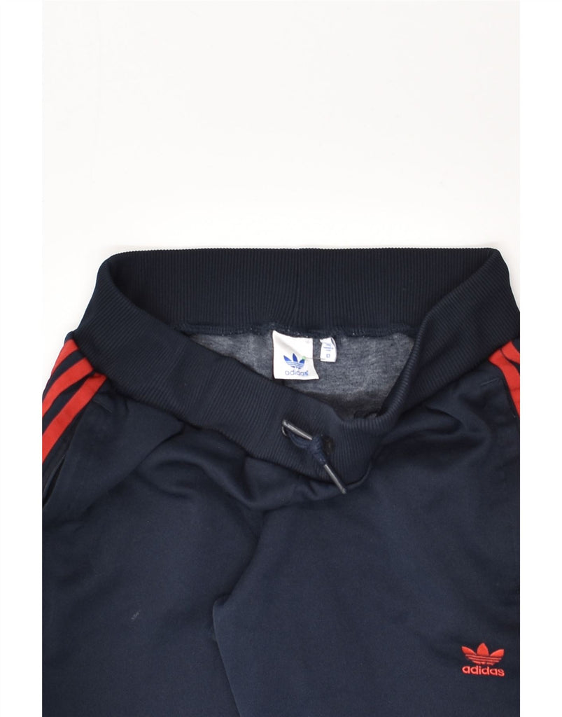 ADIDAS Womens Tracksuit Trousers Joggers UK 10 Small  Navy Blue Polyester | Vintage Adidas | Thrift | Second-Hand Adidas | Used Clothing | Messina Hembry 