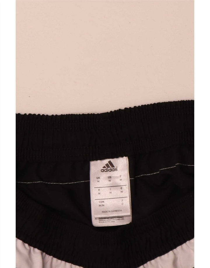 Adidas Mens Sport Shorts Medium Black Striped Polyester