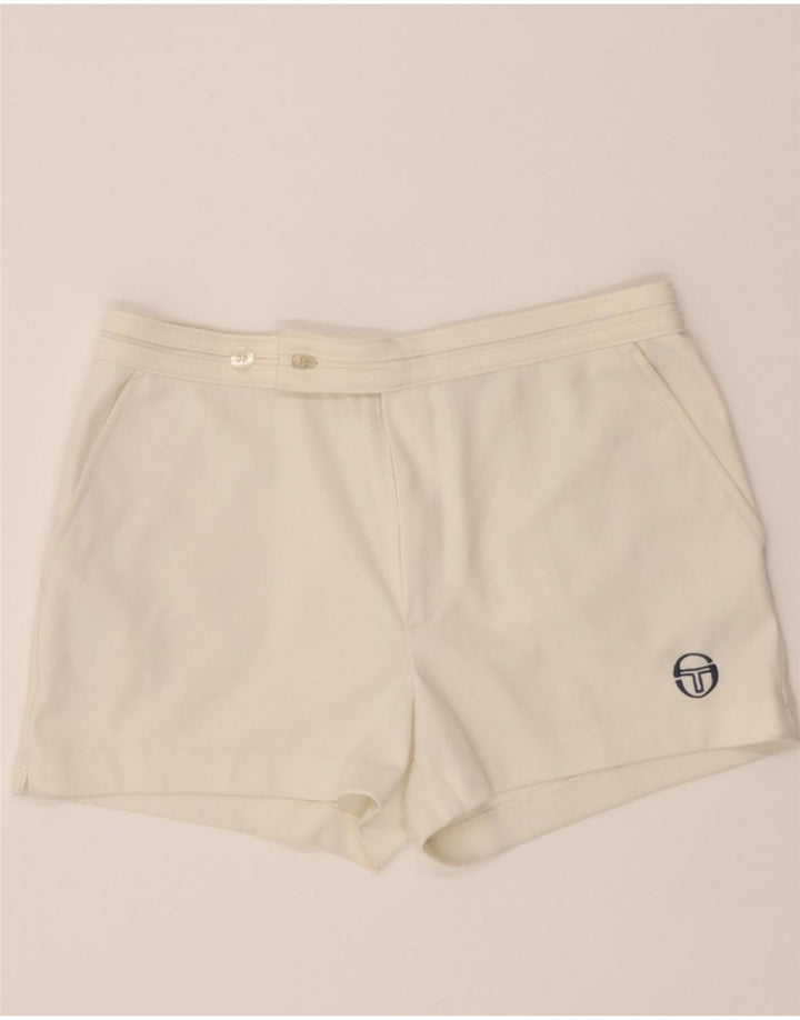 SERGIO TACCHINI Womens Chino Shorts IT 44 Medium W30 White Polyester Vintage Sergio Tacchini and Second-Hand Sergio Tacchini from Messina Hembry 