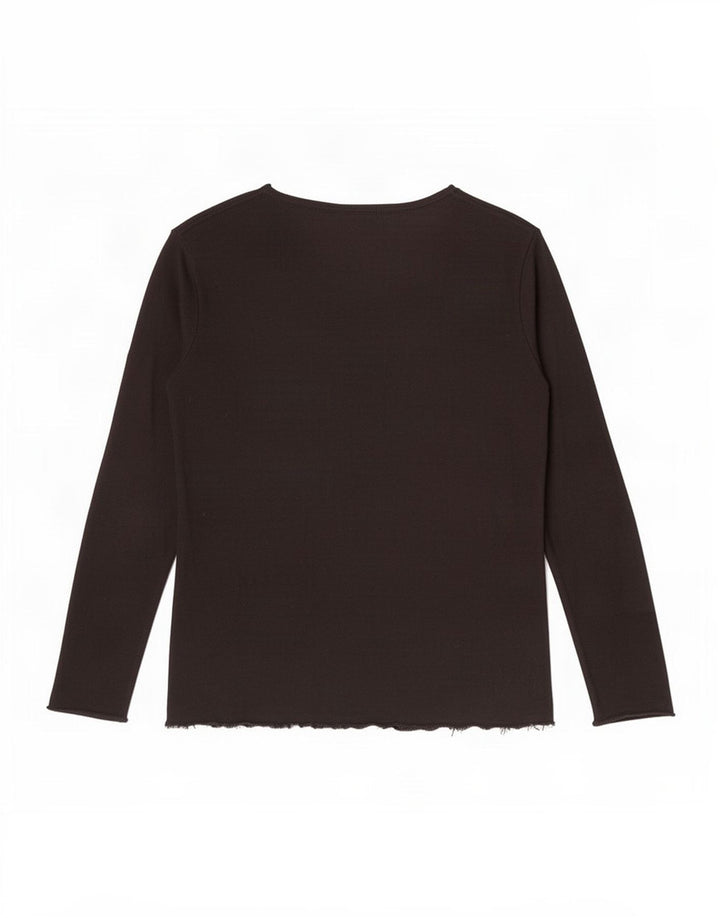 Zara Womens Top Long Sleeve UK 14 Large Black