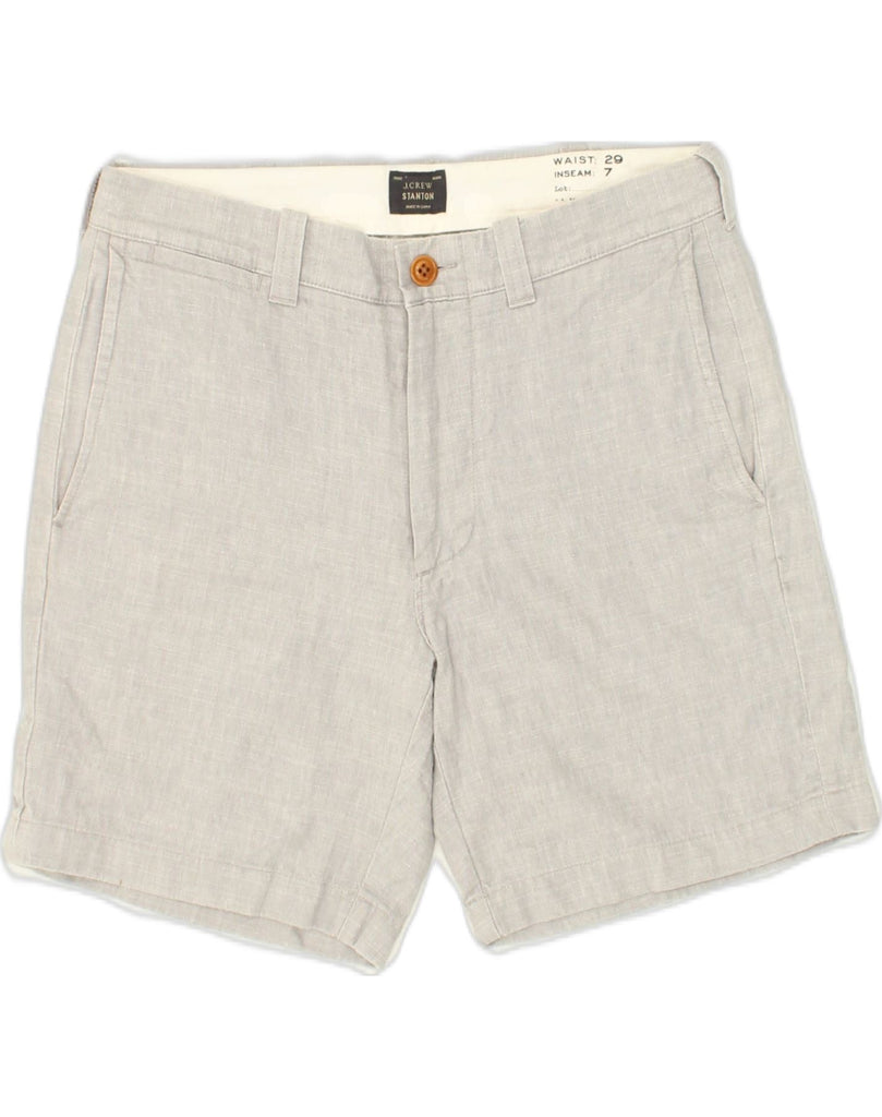 J. CREW Womens Stanton Chino Shorts W29 Medium Grey Linen | Vintage J. Crew | Thrift | Second-Hand J. Crew | Used Clothing | Messina Hembry 