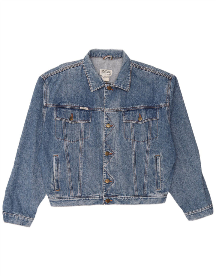 Chiori Mens Loose Fit Denim Jacket UK 38 Medium Blue Cotton
