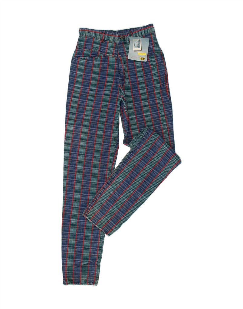 POP 84 Womens High Waist Casual Trousers W26 L33 Green Striped | Vintage POP 84 | Thrift | Second-Hand POP 84 | Used Clothing | Messina Hembry 