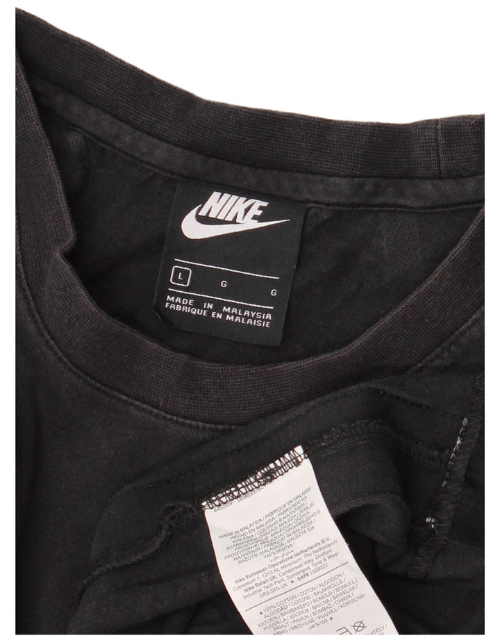 Nike Mens Graphic T-Shirt Top Large Black Cotton