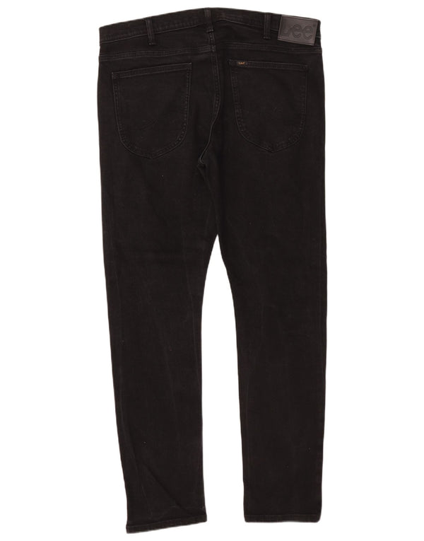 Lee Mens Luke Tapered Slim Jeans W36 L32 Black Cotton