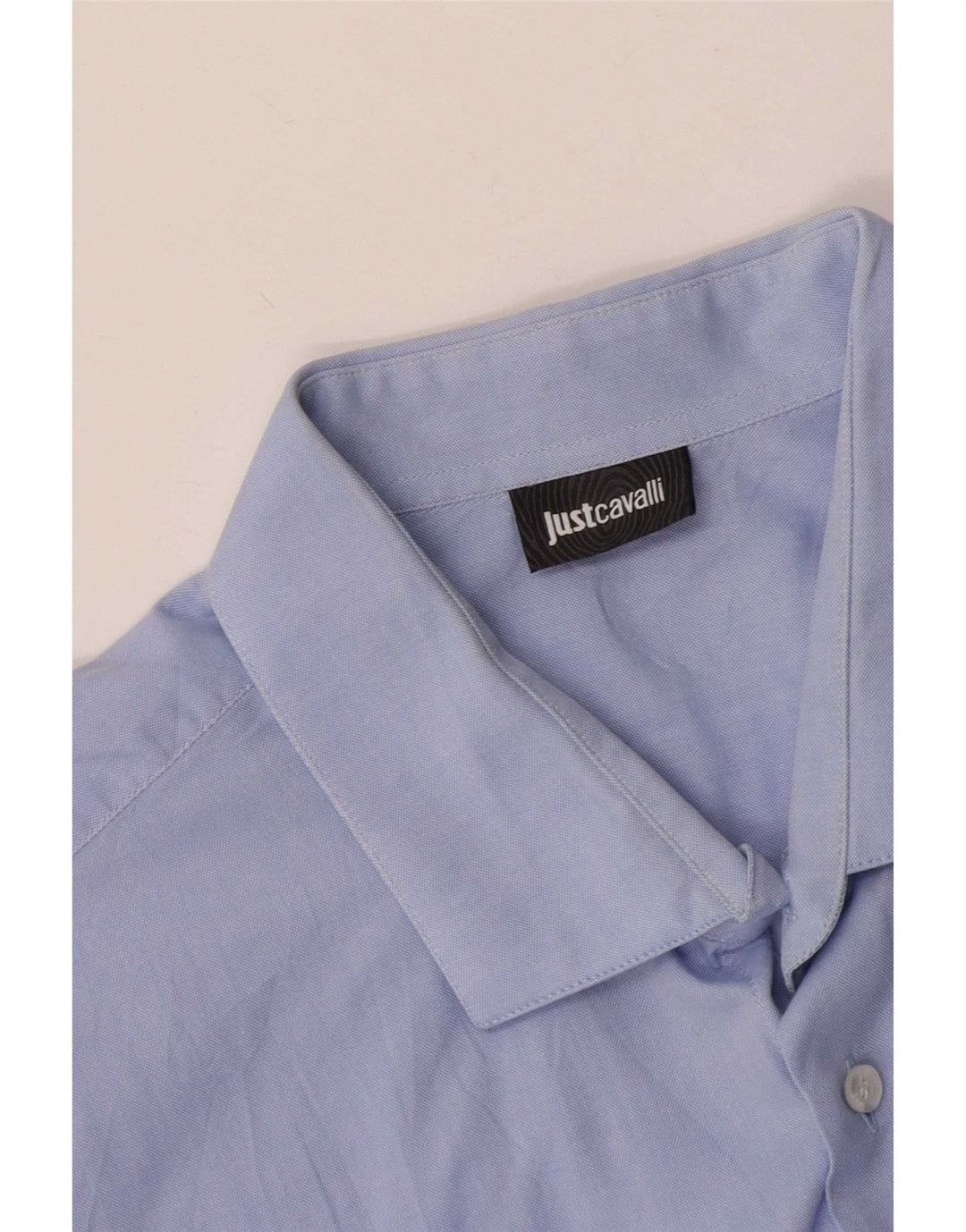 Just Cavalli Mens Shirt Size 45 17 3/4 XL Blue