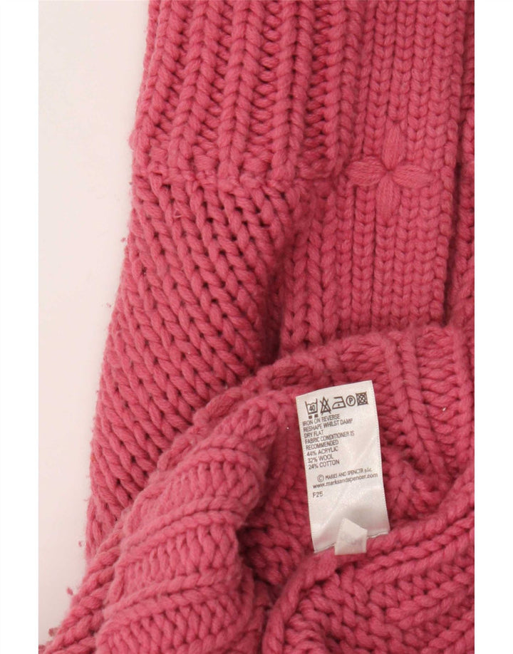 Marks & Spencer Womens Regular Fit Cardigan Sweater UK 8/10 Small Pink