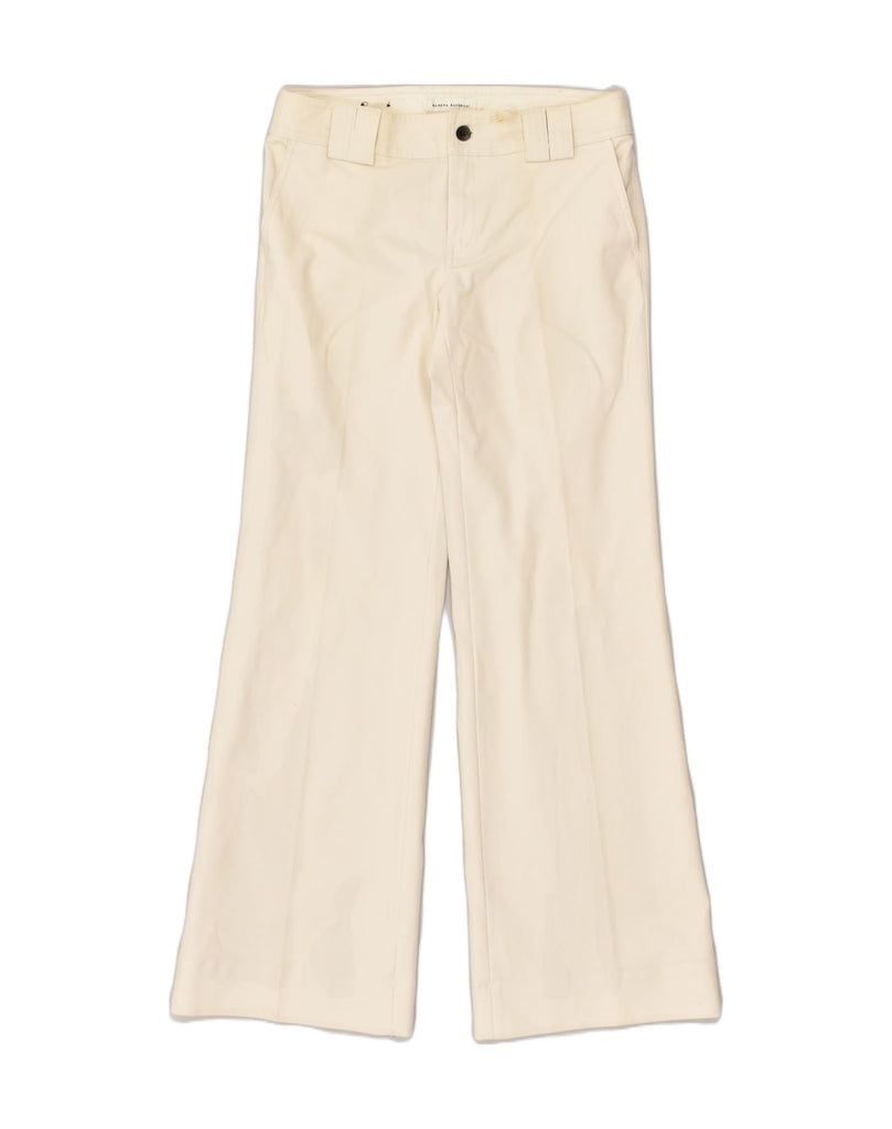 BANANA REPUBLIC Womens Flare Chino Trousers US 6 Medium W30 L32 White | Vintage Banana Republic | Thrift | Second-Hand Banana Republic | Used Clothing | Messina Hembry 