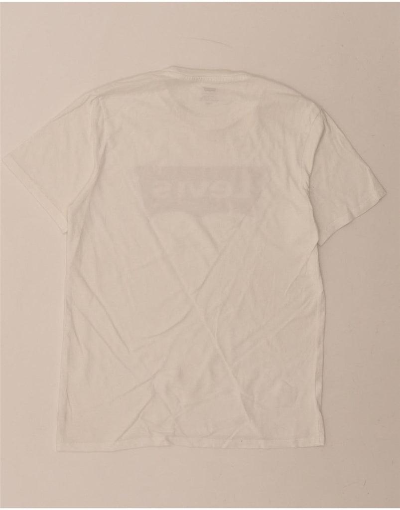 LEVI'S Mens Graphic T-Shirt Top Small White Vintage Levi's and Second-Hand Levi's from Messina Hembry 