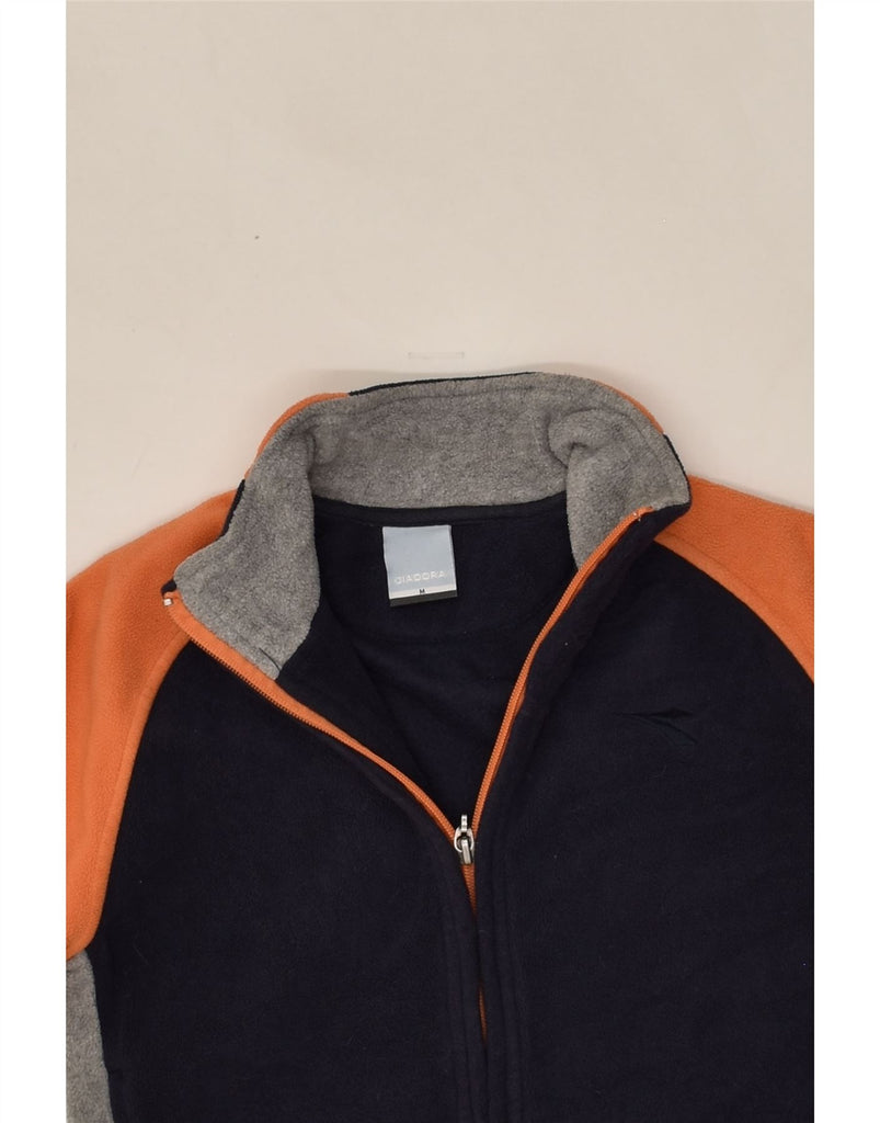 DIADORA Boys Fleece Jacket 11-12 Years Medium Navy Blue Colourblock | Vintage Diadora | Thrift | Second-Hand Diadora | Used Clothing | Messina Hembry 