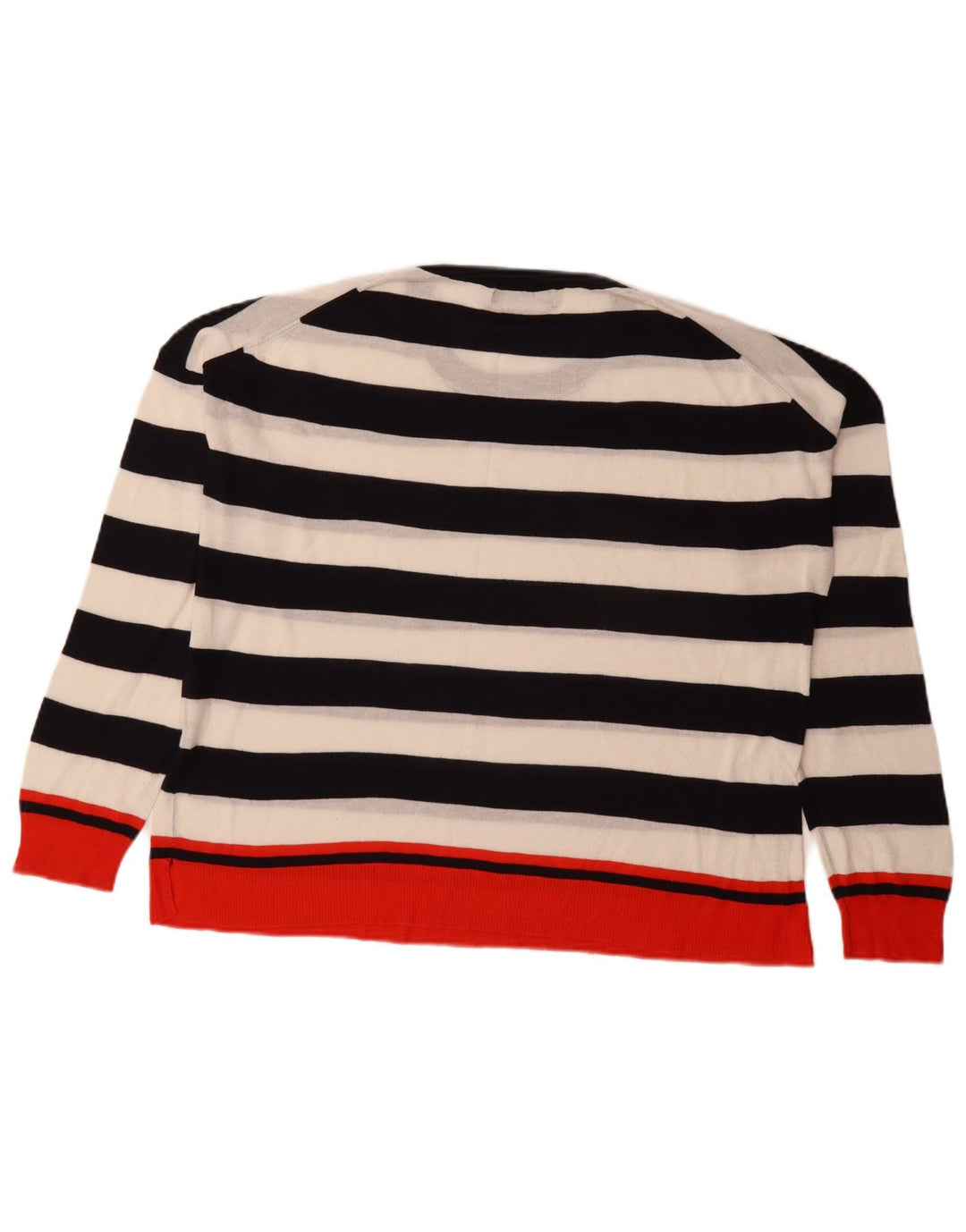 Zara Womens Crew Neck Jumper Sweater UK 16 Large Multicoloured Striped