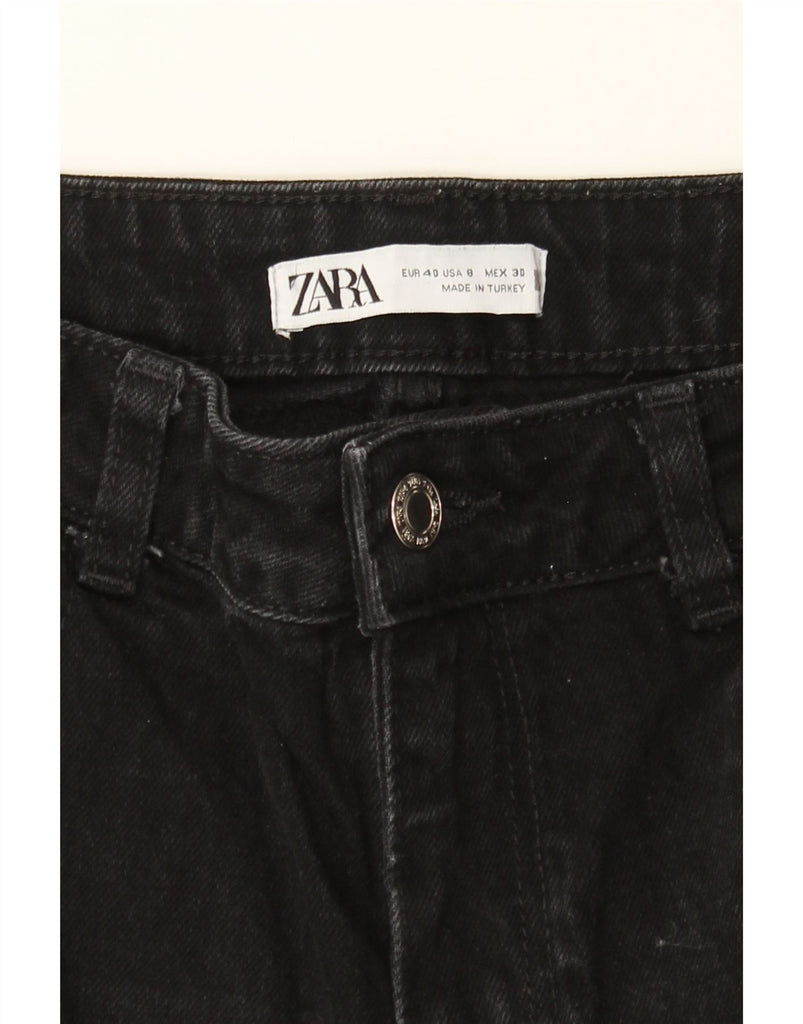 ZARA Womens Straight Jeans EU 40 Medium W30 L26 Black Cotton Vintage Zara and Second-Hand Zara from Messina Hembry 
