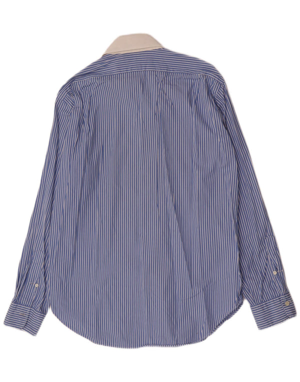 Polo Ralph Lauren Mens Regent Shirt Size 16 Large Blue Pinstripe