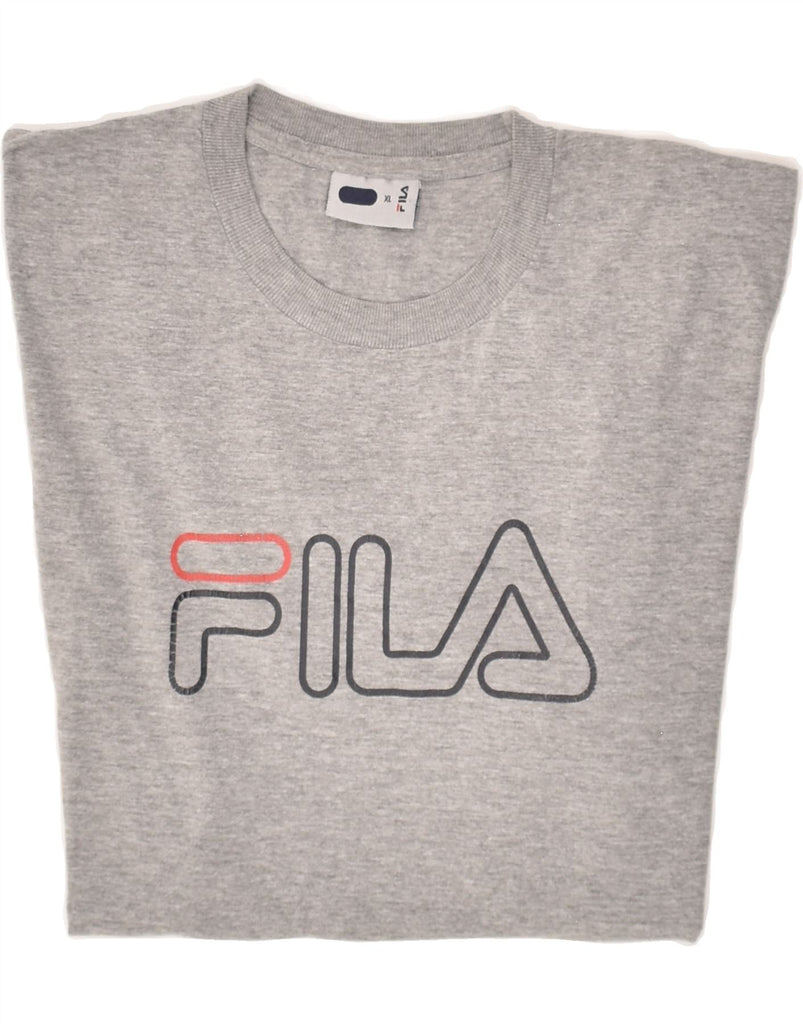 FILA Mens Graphic T-Shirt Top XL Grey Cotton | Vintage Fila | Thrift | Second-Hand Fila | Used Clothing | Messina Hembry 