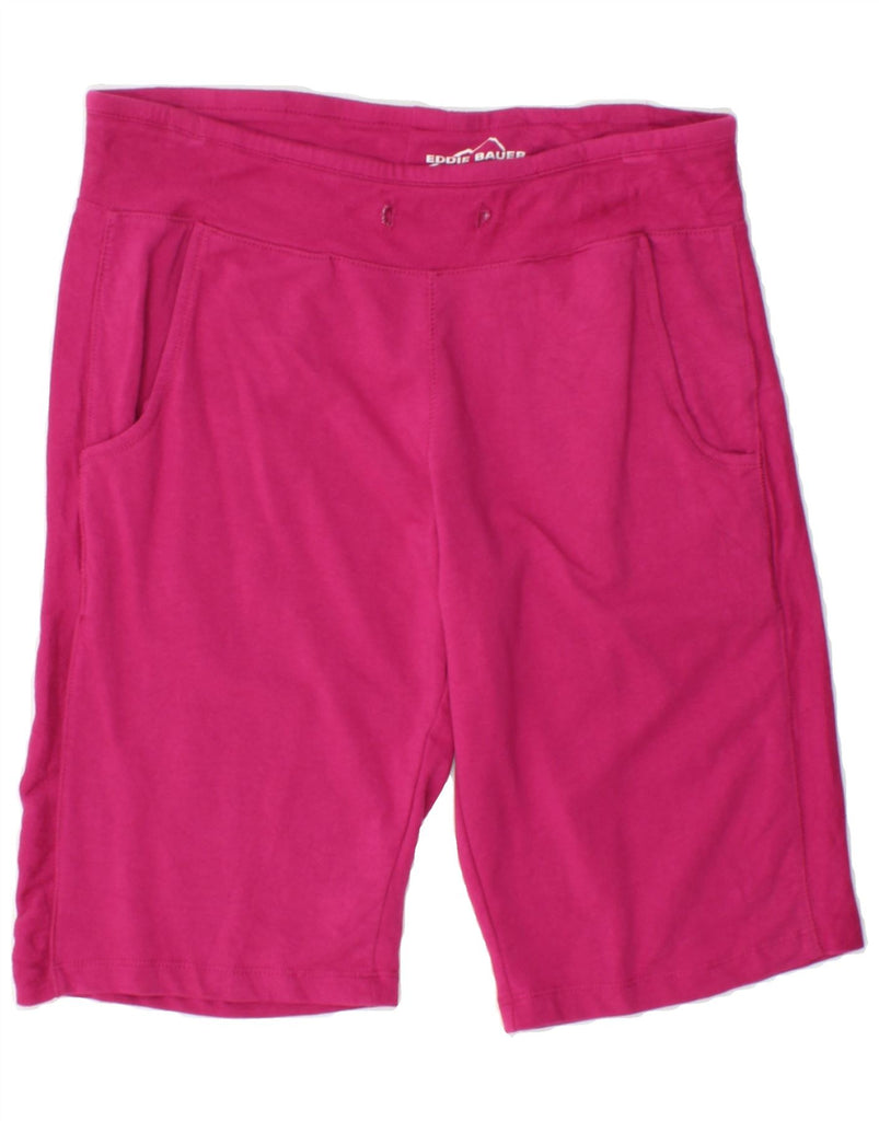 EDDIE BAUER Womens Sport Shorts UK 10 Small  Pink Cotton Vintage Eddie Bauer and Second-Hand Eddie Bauer from Messina Hembry 