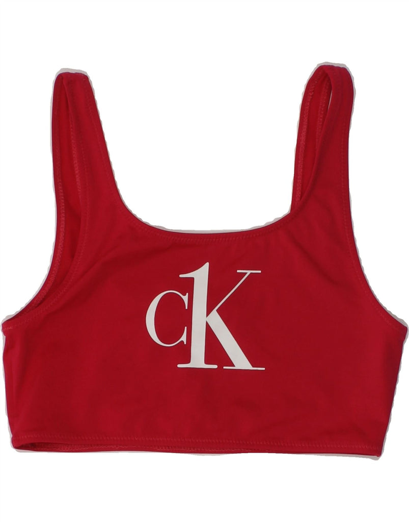 CALVIN KLEIN Girls Sport Bra Top 12-13 Years Red | Vintage Calvin Klein | Thrift | Second-Hand Calvin Klein | Used Clothing | Messina Hembry 