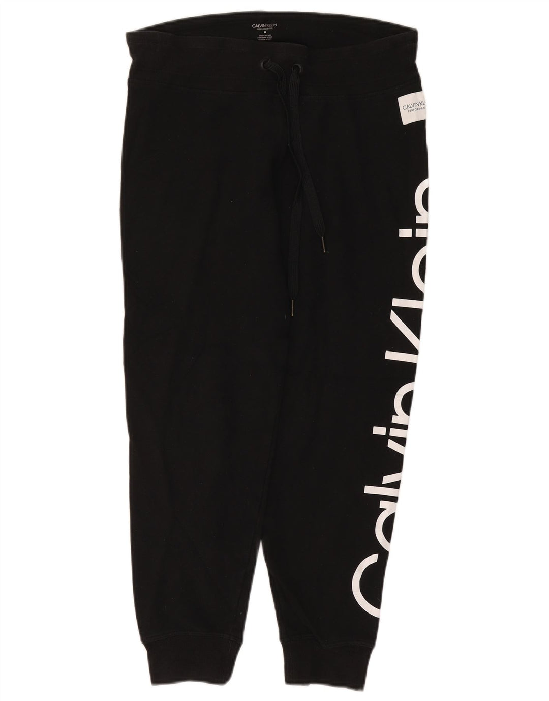 CALVIN KLEIN Womens Tracksuit Trousers Joggers UK 14 Medium Black
