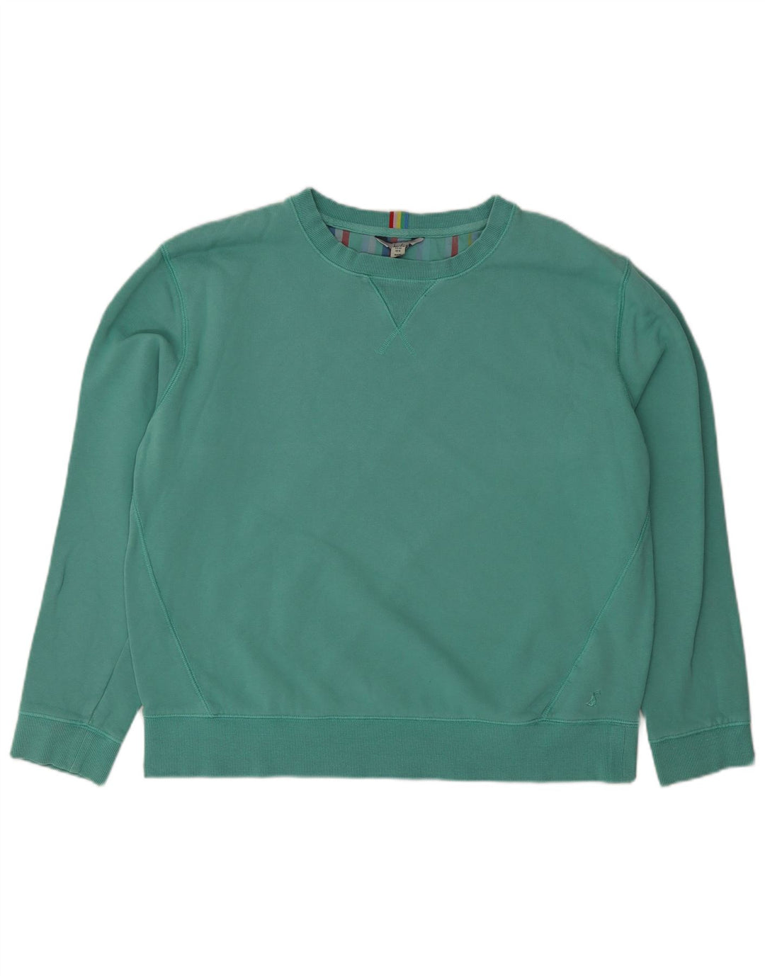 Joules Womens Oversized Sweatshirt Jumper UK 12 Medium Green Cotton