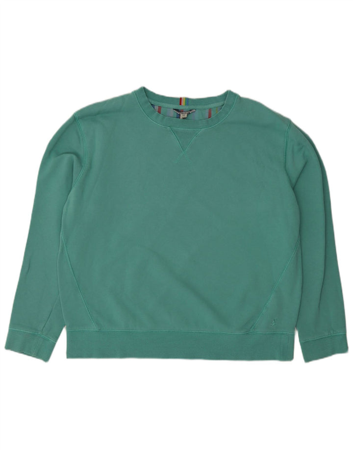 Joules Womens Oversized Sweatshirt Jumper UK 12 Medium Green Cotton