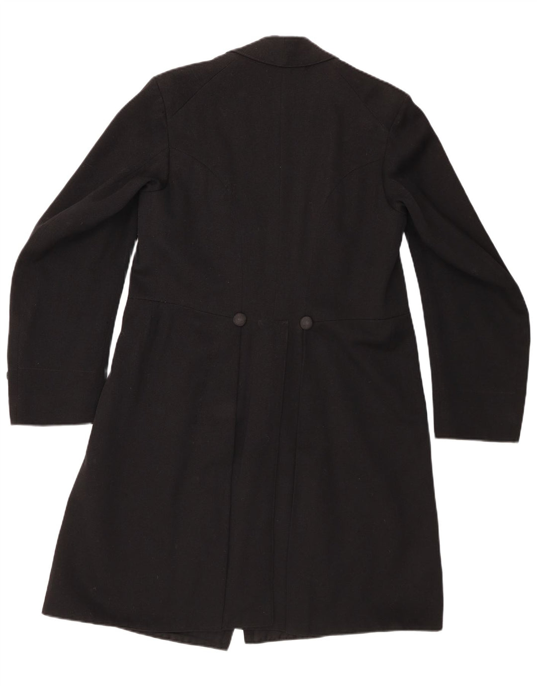 Vintage Womens Double Breasted Coat UK 12 Medium Black