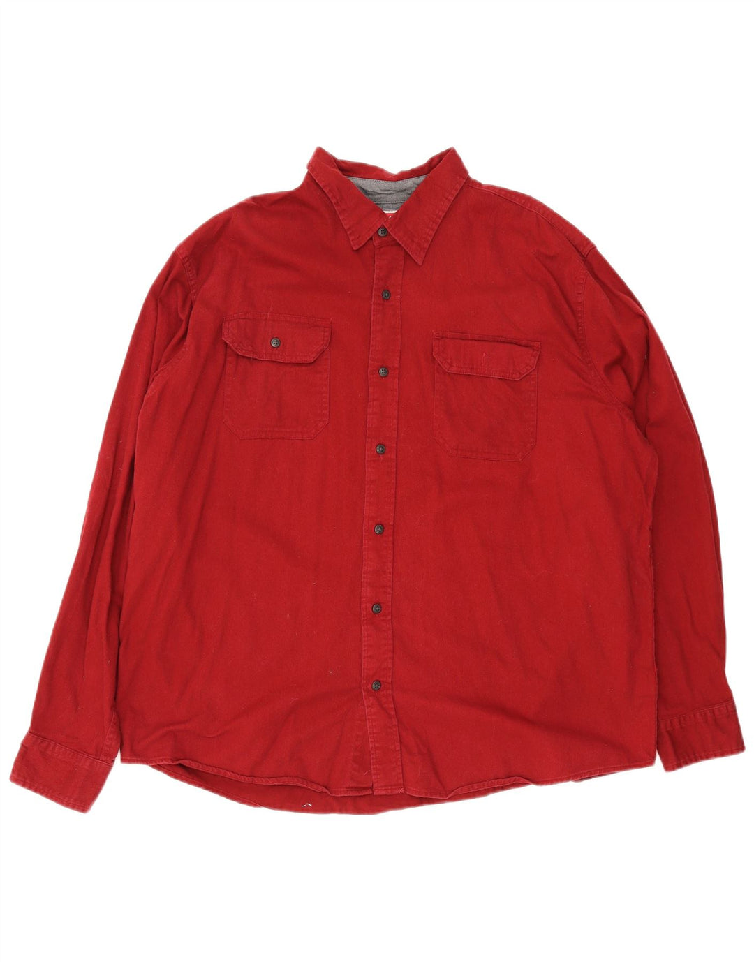 Wrangler Mens Regular Fit Shirt XL Red Cotton