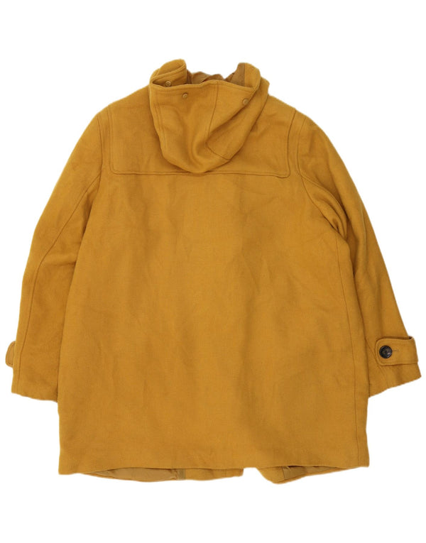 Marks & Spencer Womens Hooded Duffle Coat UK 20 2XL Yellow Polyester