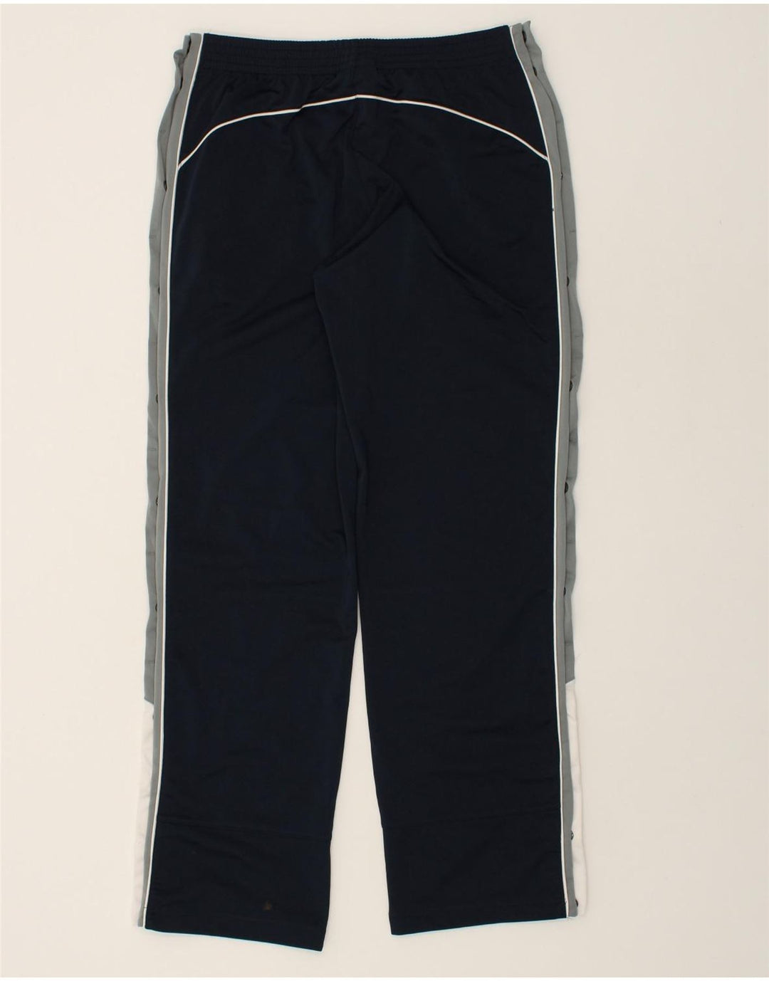 CHAMPION Mens Tracksuit Trousers Small Navy Blue Colourblock Polyester | Vintage Champion | Thrift | Second-Hand Champion | Used Clothing | Messina Hembry 