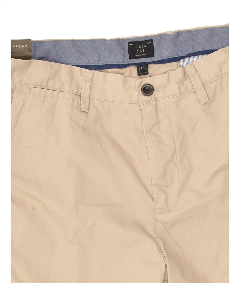 J. CREW Mens Club Chino Shorts W34 Large  Beige Cotton | Vintage J. Crew | Thrift | Second-Hand J. Crew | Used Clothing | Messina Hembry 