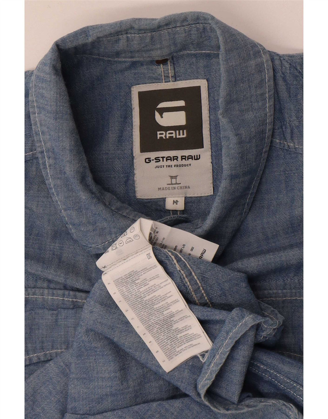 G-Star Mens Shirt Medium Blue Cotton