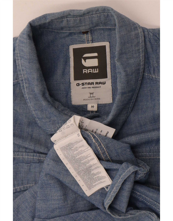 G-Star Mens Shirt Medium Blue Cotton