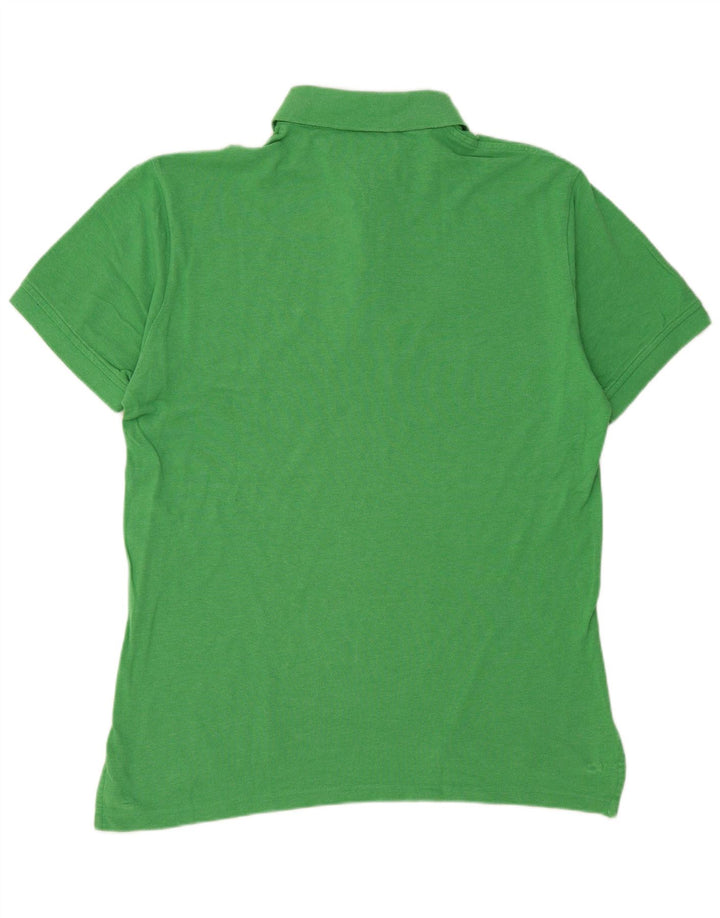 TOMMY HILFIGER Mens Polo Shirt Medium Green Cotton