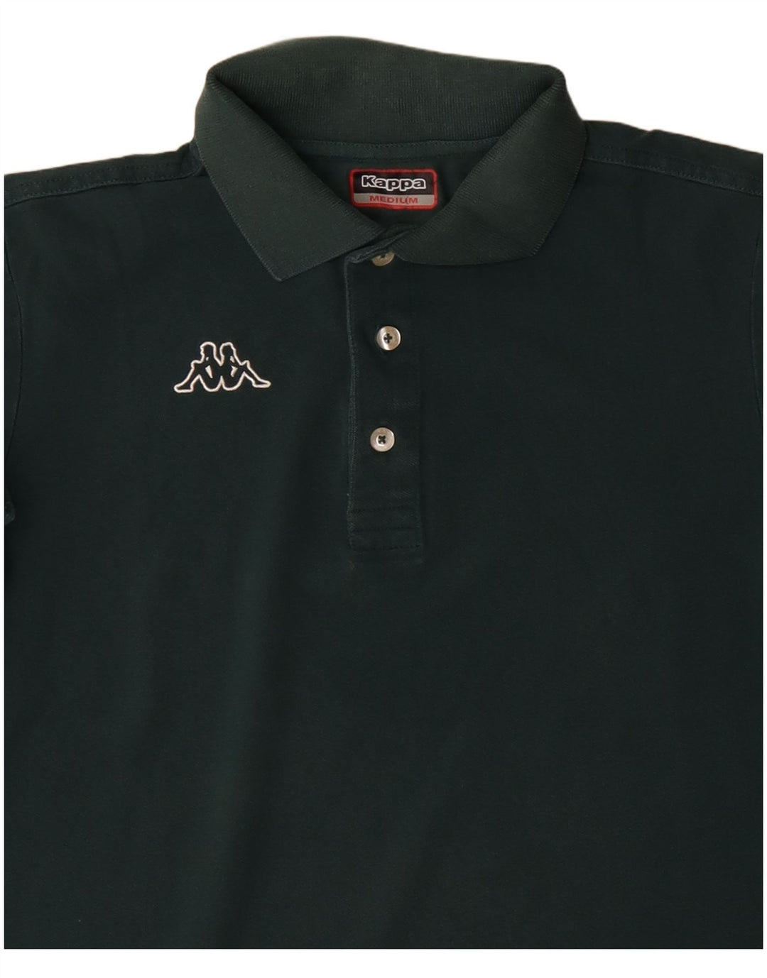 KAPPA Mens Polo Shirt Medium Green Cotton