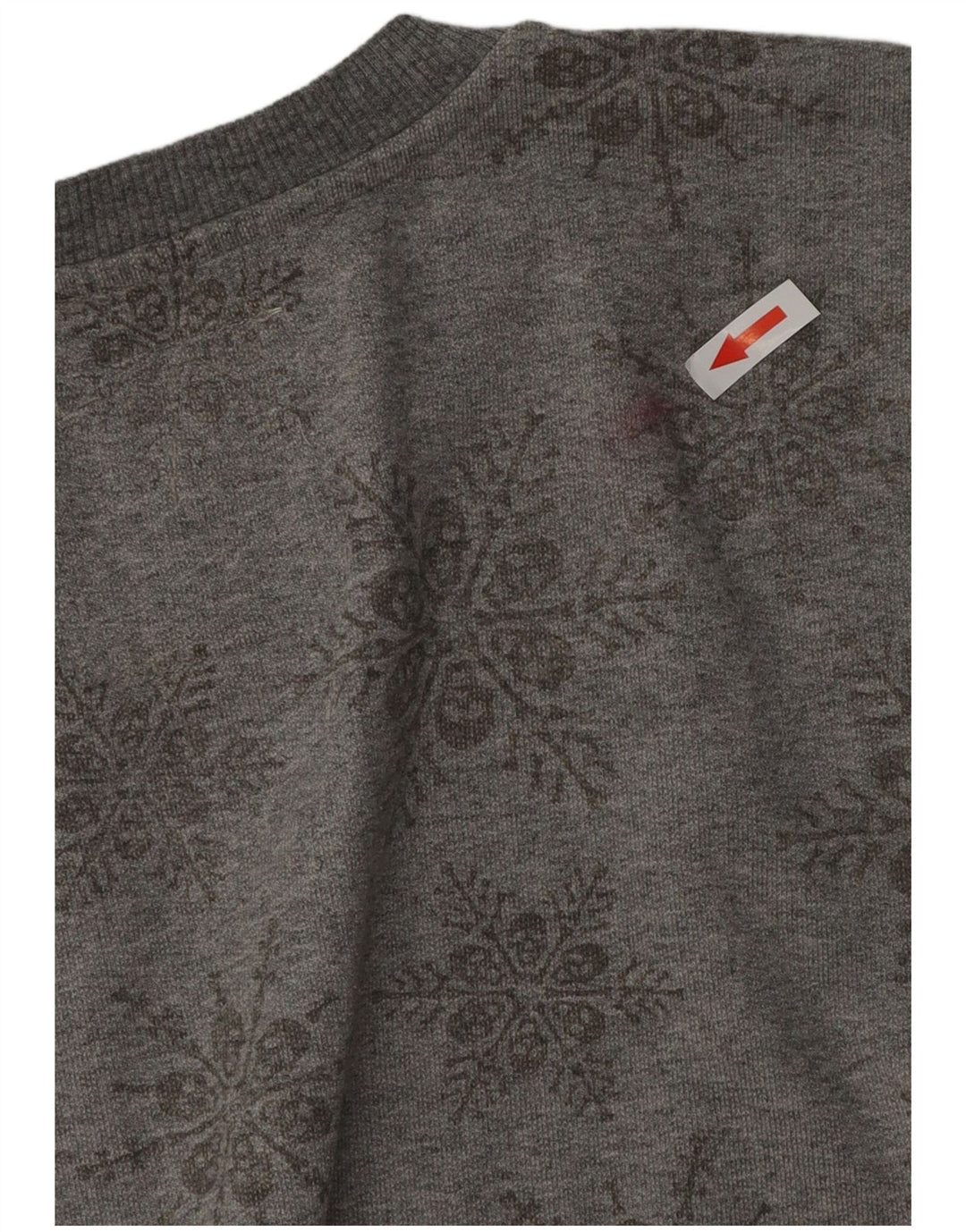 Vans Mens Sweatshirt Jumper Medium Grey Floral Cotton