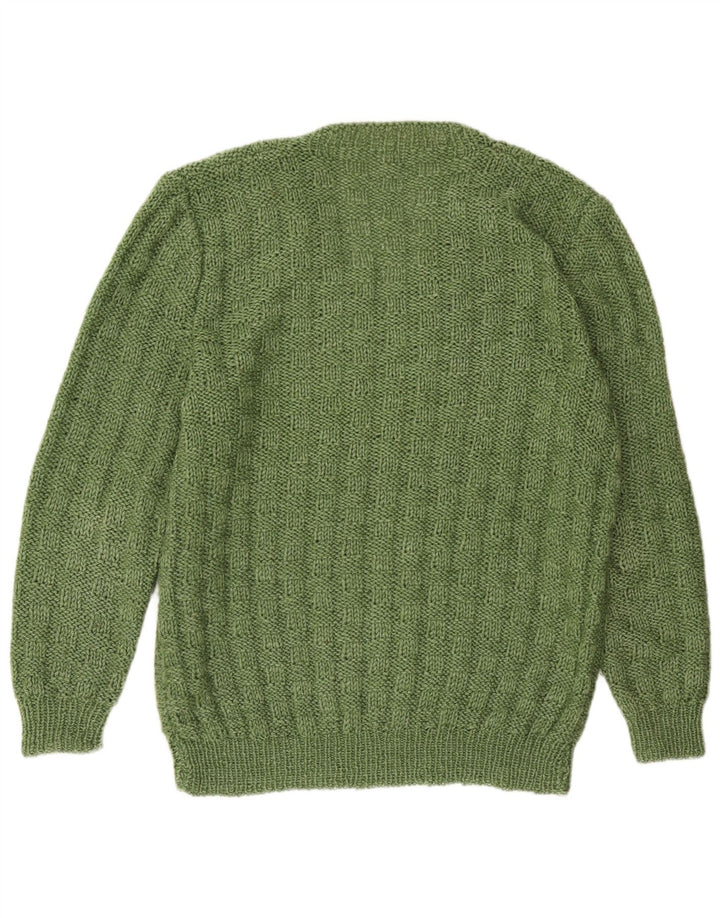 Vintage Mens V-Neck Jumper Sweater 2XL Green