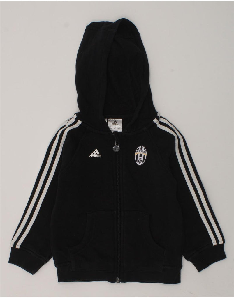 ADIDAS Baby Boys Juventus Graphic Zip Hoodie Sweater 18-24 Months Black | Vintage Adidas | Thrift | Second-Hand Adidas | Used Clothing | Messina Hembry 