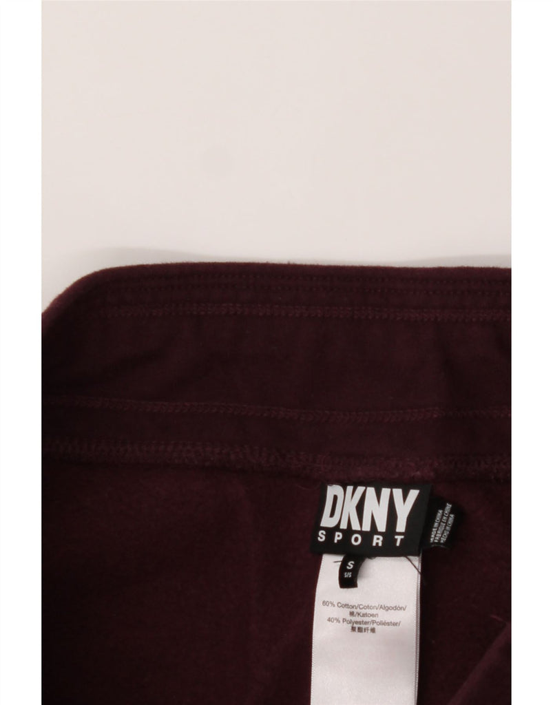 DKNY Womens Graphic Tracksuit Trousers UK 10 Small Burgundy Cotton Vintage Dkny and Second-Hand Dkny from Messina Hembry 