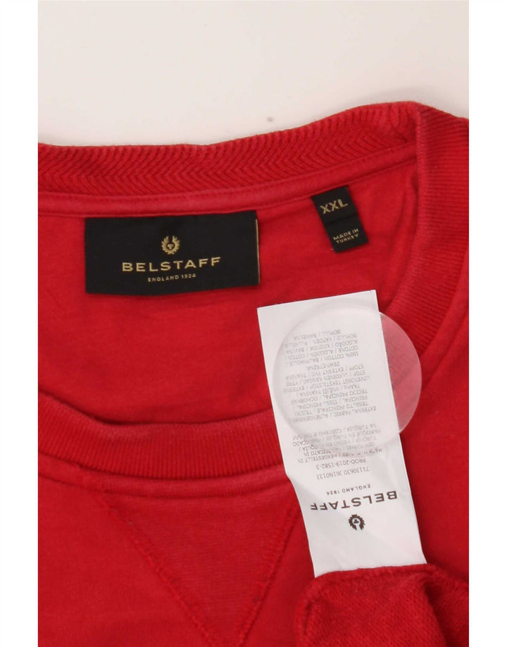Belstaff Mens Sweatshirt Jumper 2XL Red Cotton