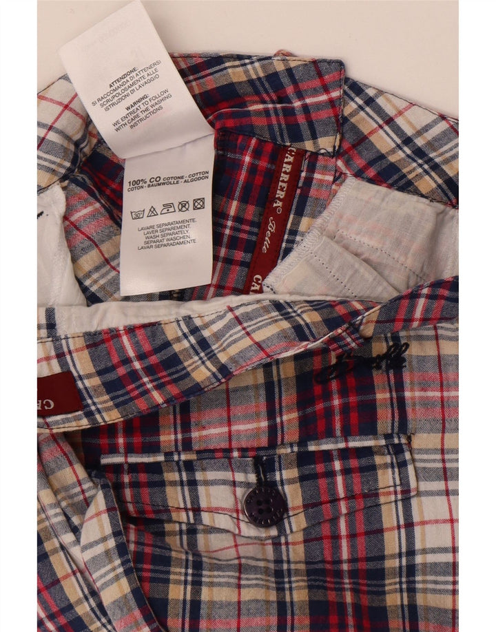 Carrera Womens Chino Shorts Large W31  Multicoloured Check Cotton