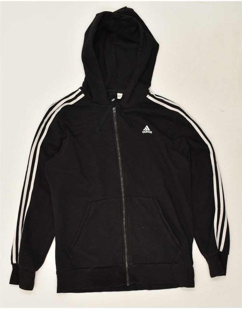 ADIDAS Mens Zip Hoodie Sweater Medium Black Vintage Adidas and Second-Hand Adidas from Messina Hembry 