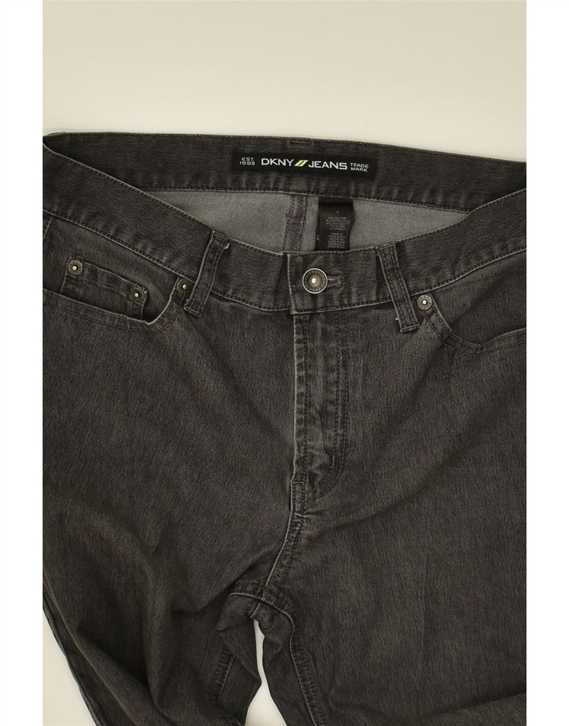 DKNY Womens Straight Jeans US 4 Small W30 L28 Black Cotton | Vintage Dkny | Thrift | Second-Hand Dkny | Used Clothing | Messina Hembry 