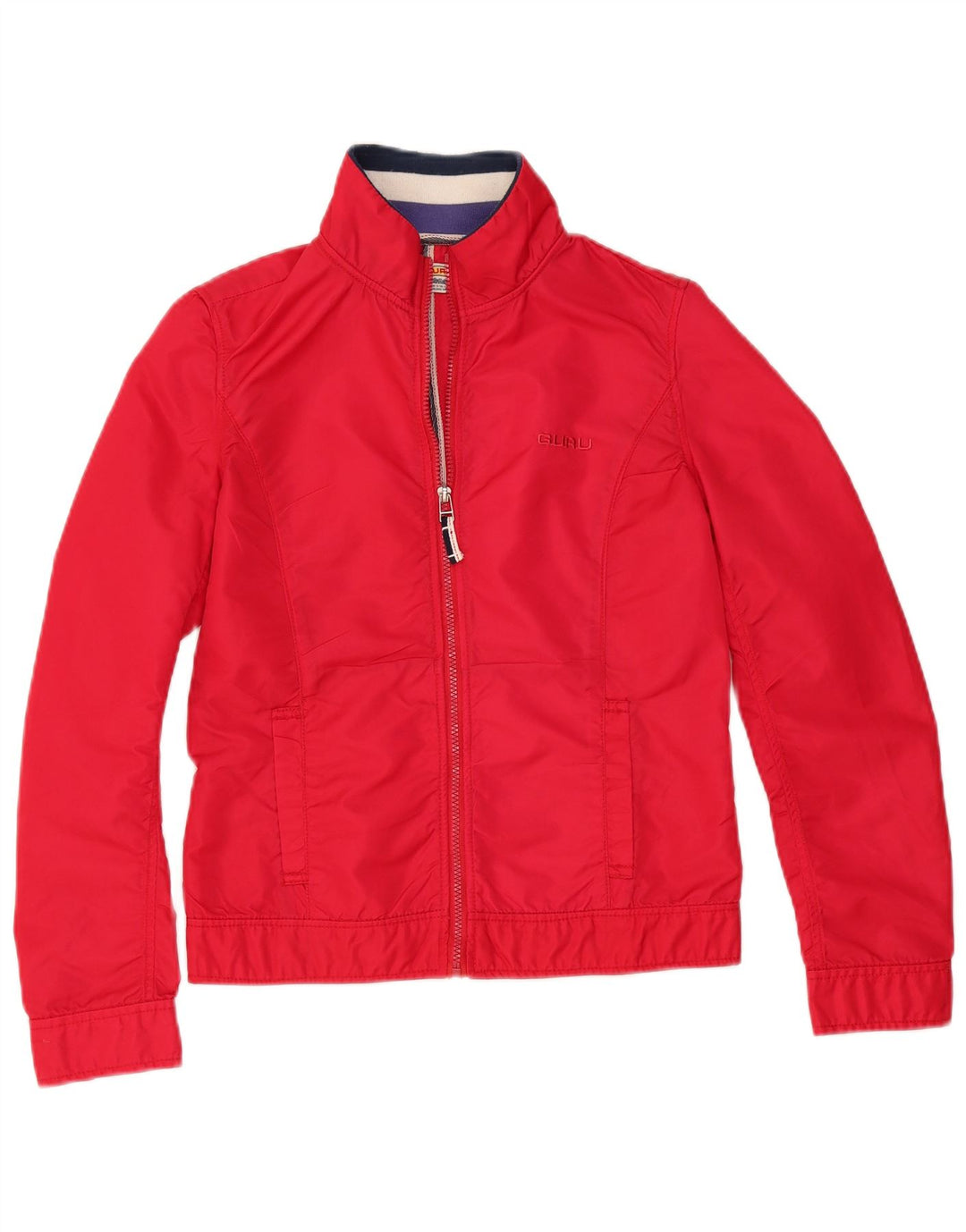 GURU Womens Bomber Jacket UK 12 Medium Red Nylon