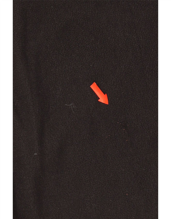 The North Face Mens Zip Neck Fleece Jumper Large Black Polyester
