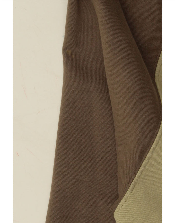 VANS Mens Sweatshirt Jumper Medium Khaki Colourblock Cotton