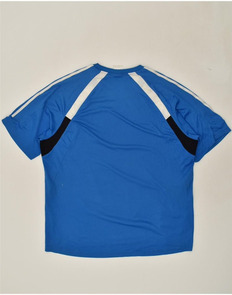 ADIDAS Mens T-Shirt Top UK 52/54 2XL Blue Colourblock | Vintage Adidas | Thrift | Second-Hand Adidas | Used Clothing | Messina Hembry 