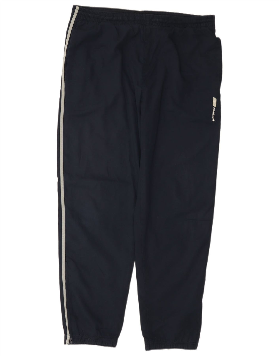Reebok Mens Tracksuit Trousers Small Navy Blue Polyester