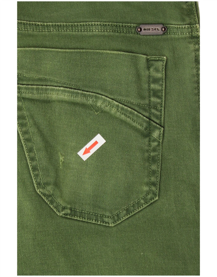 Diesel Mens Iakop Regular Slim Tapered Jeans W30 L27 Green Cotton